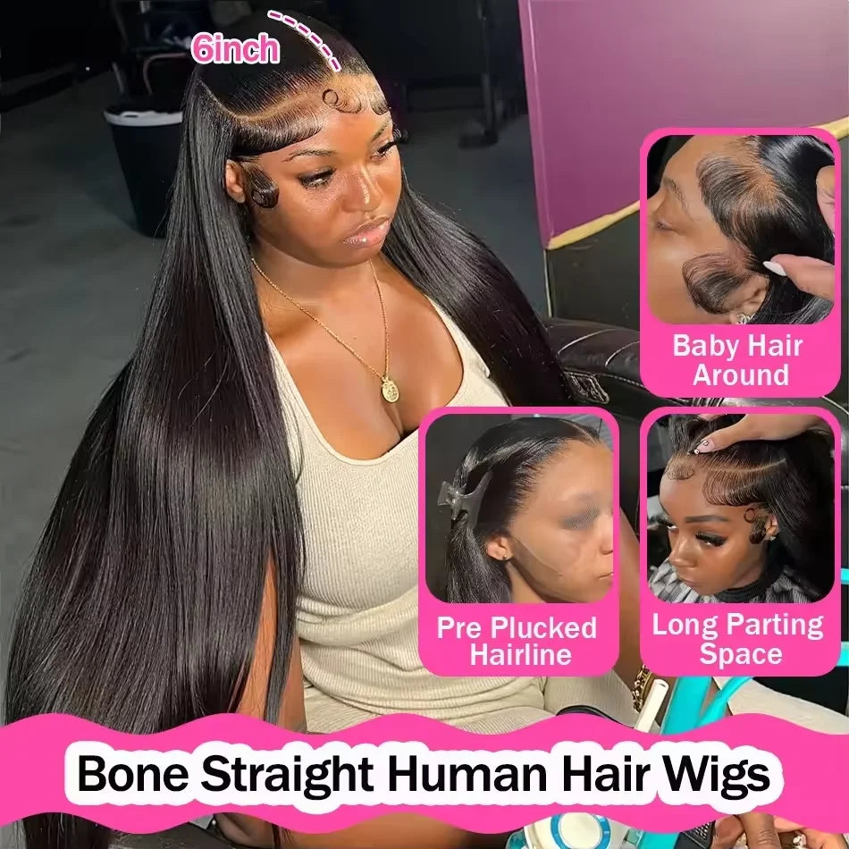 Lace Frontal Wig 100% Raw Human Hair Straight