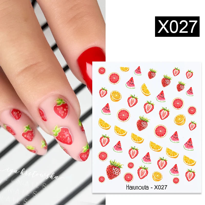Black Lines Flower Leaf Water Decals Stickers