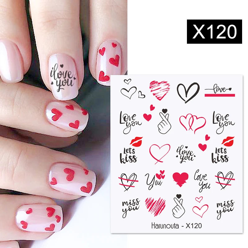 Black Lines Flower Leaf Water Decals Stickers