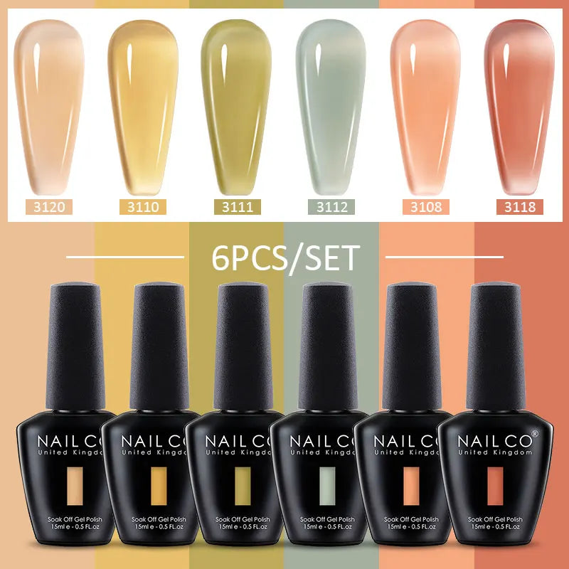 Nail Gel Polish Nude Semi Permanent