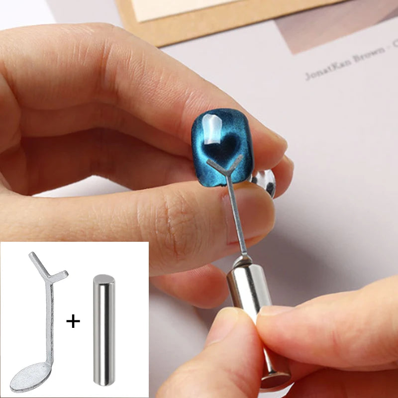Cat Eye Nail Heart Shaped Magnet