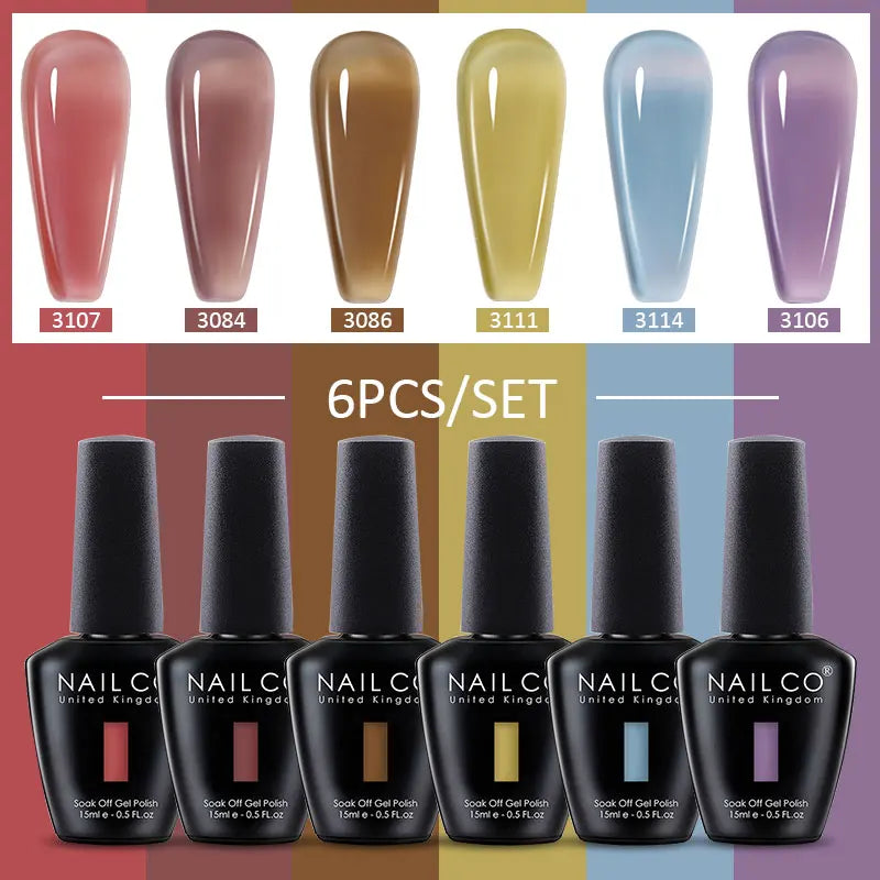 Nail Gel Polish Nude Semi Permanent