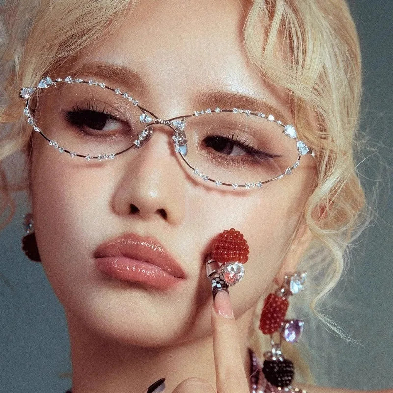 Gafas de sol de lujo con diamantes