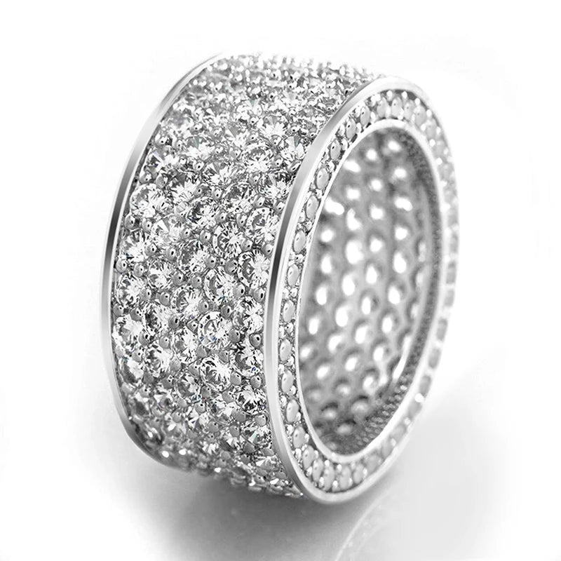 Anillos de promesa de lujo anchos