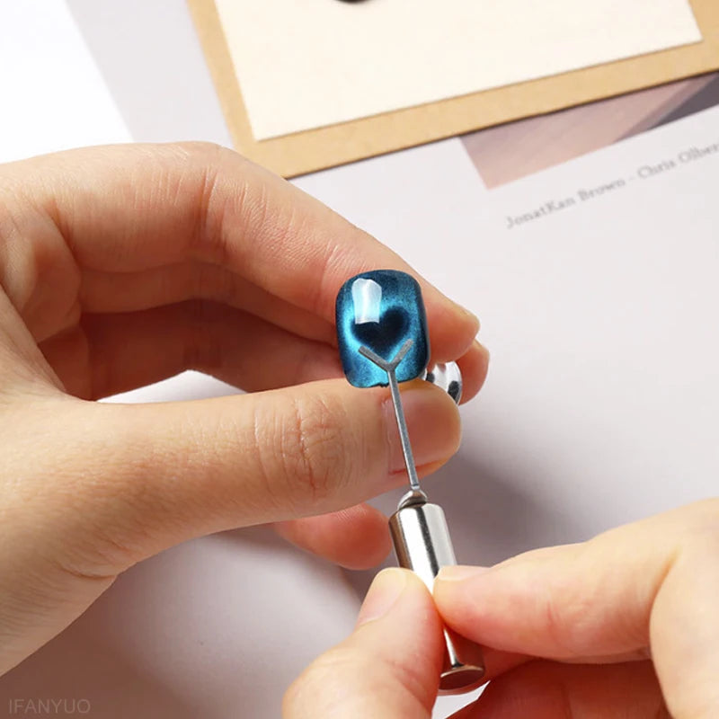 Juego de imanes Cat Eye para uñas, imán 3D con forma de corazón para crear diseños de corazón en uñas, herramientas y accesorios para manicura