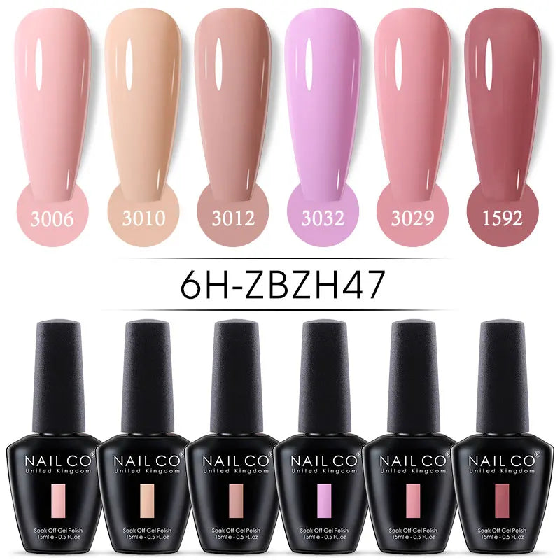 Nail Gel Polish Nude Semi Permanent
