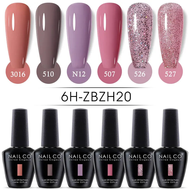 Ice Transparent Jelly Nail Gel Polish Set