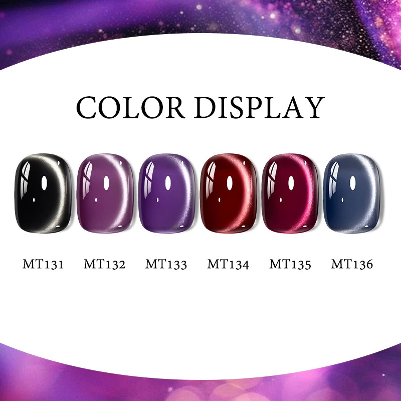 7 ml Esmalte de uñas en gel ojo de gato magnético Moonlight Gris Azul Rojo Negro Otoño e Invierno Uñas Ultra Brillantes Remojar Gel UV Arte de uñas