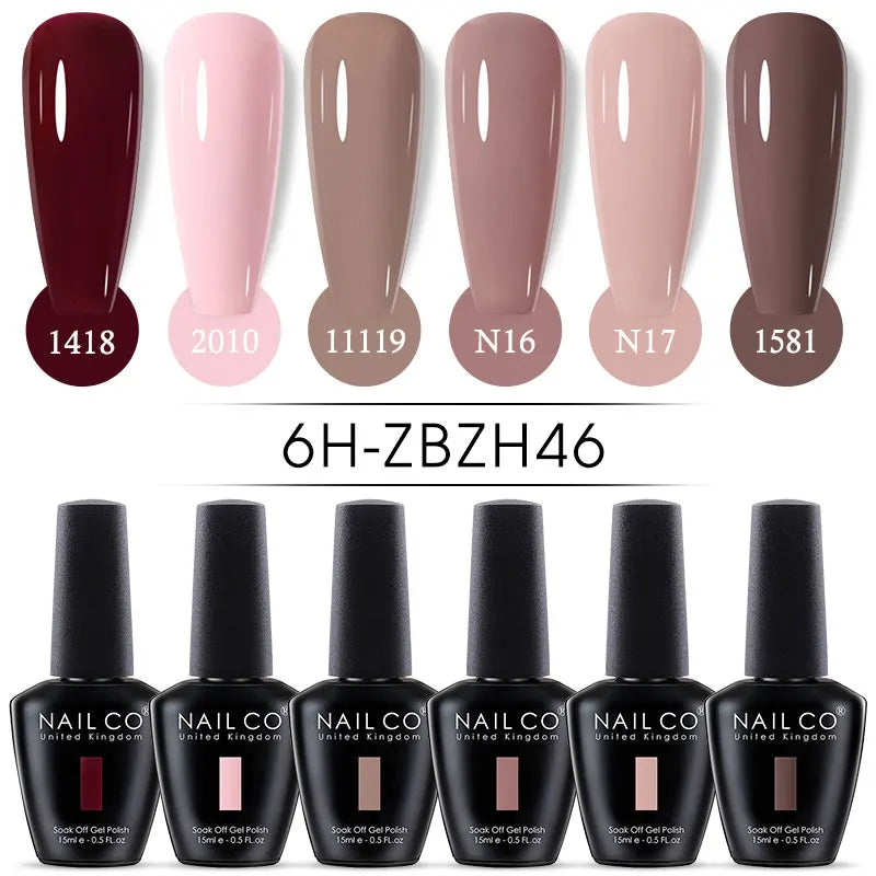 Nail Gel Polish Nude Semi Permanent