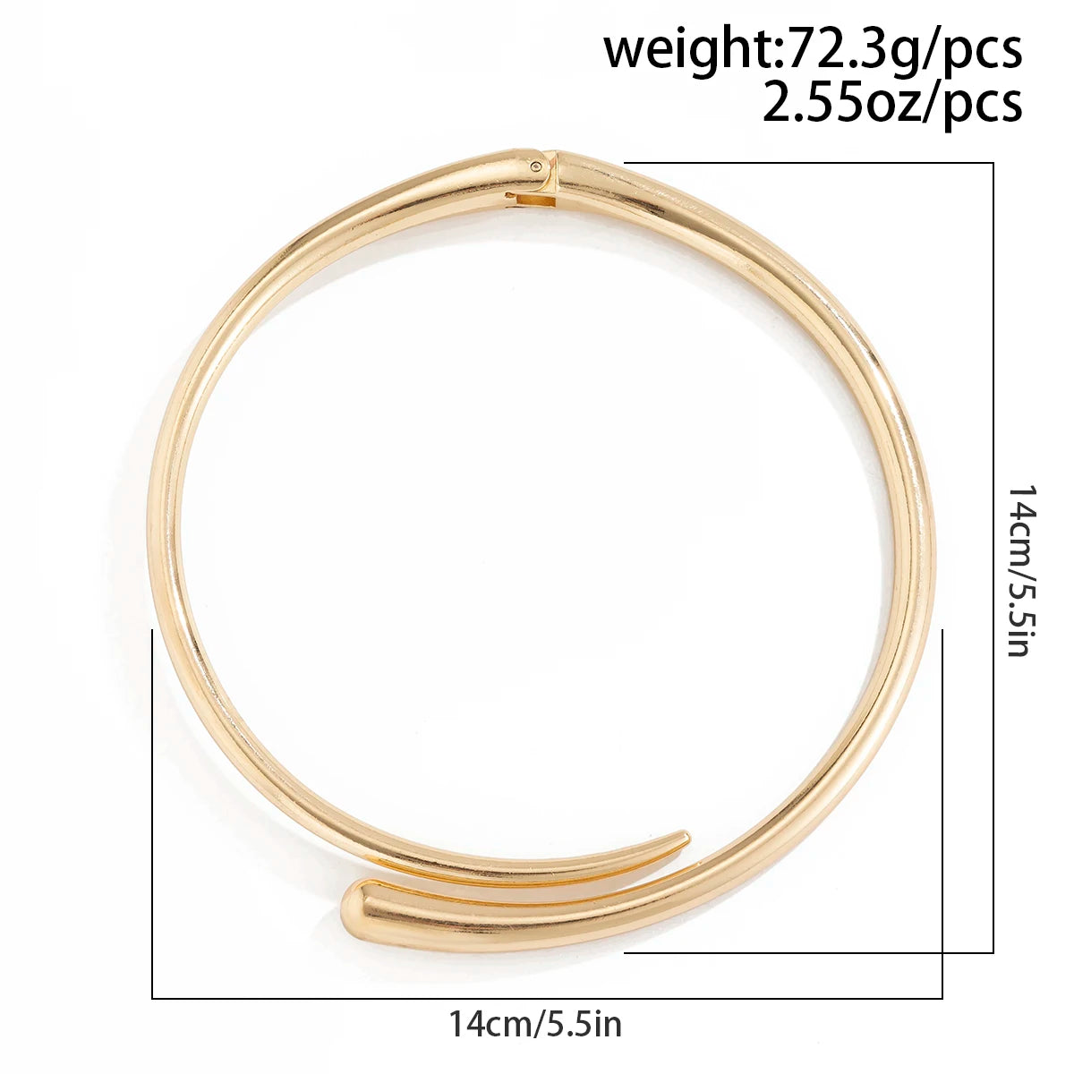 Juego de joyas Ingemark Punk Water Drop Torques: collar gargantilla, brazalete abierto y anillos ajustables para mujer, para bodas, fiestas y estilo grunge