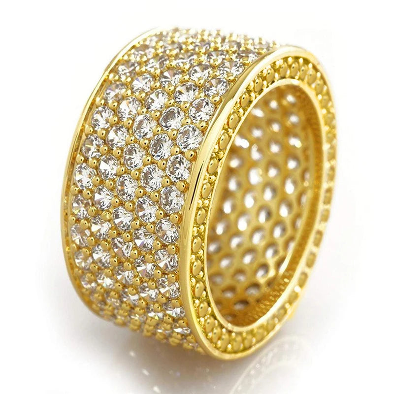 Anillos de promesa de lujo anchos
