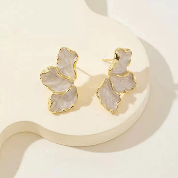 Delicate Gold Plated Irregular Back Earrings