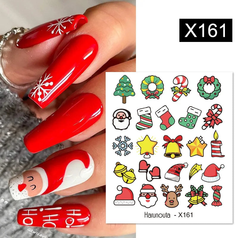 Black Lines Flower Leaf Water Decals Stickers