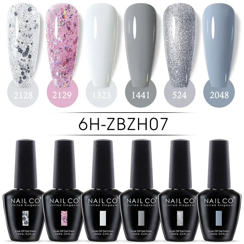 Ice Transparent Jelly Nail Gel Polish Set