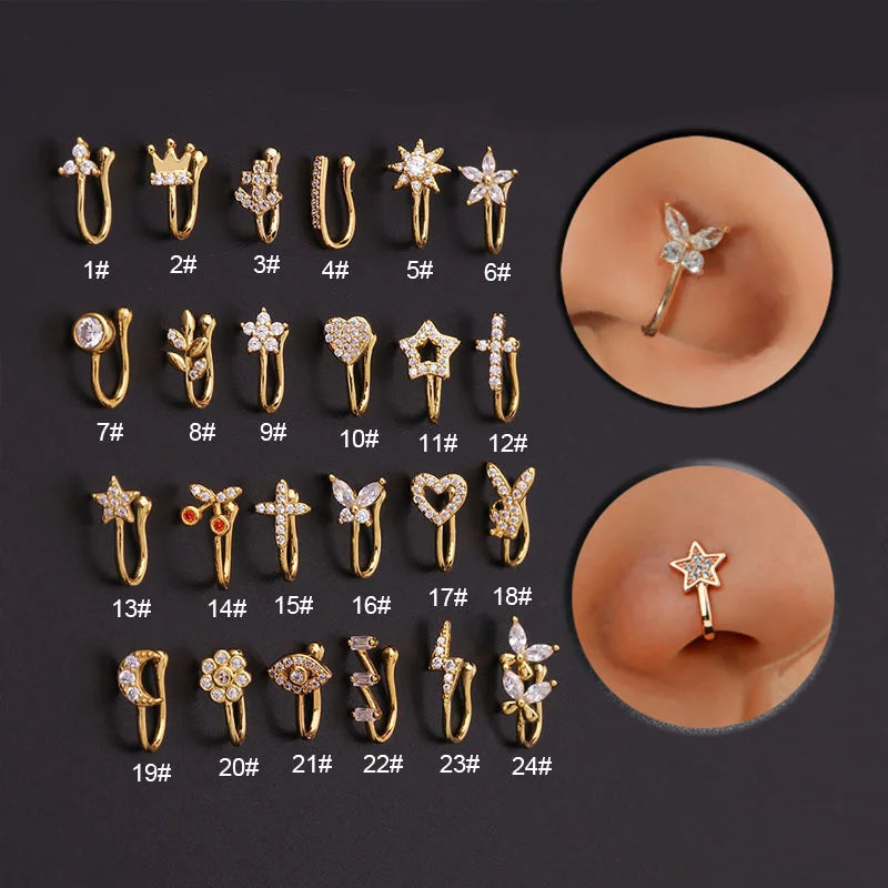 Fake Piercing Clip Nose Ring