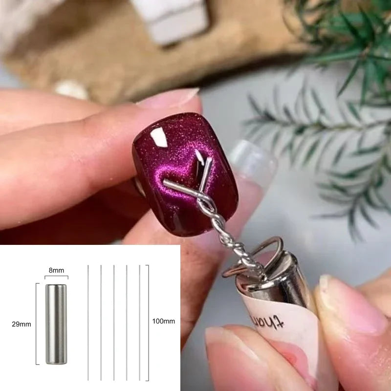 Cat Eye Nail Heart Shaped Magnet