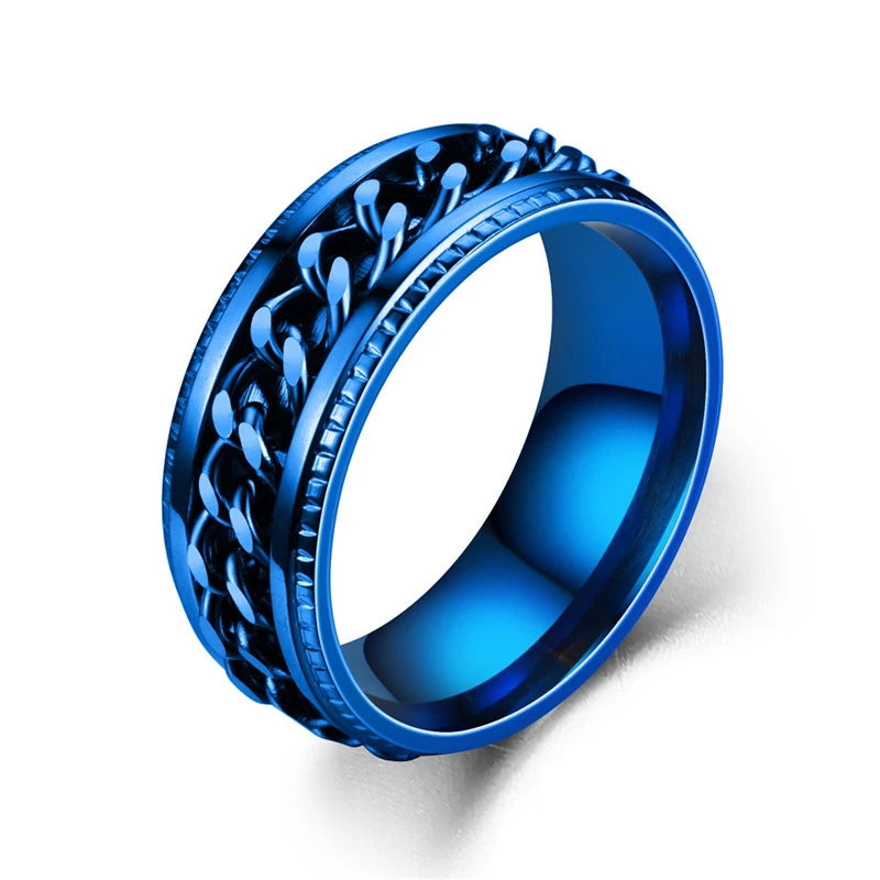 Titanium Steel Rotatable Chain Couple Ring
