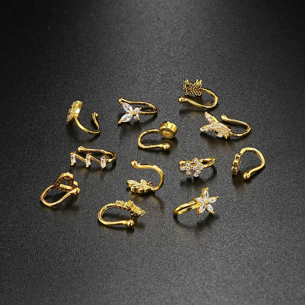 Fake Piercing Clip Nose Ring
